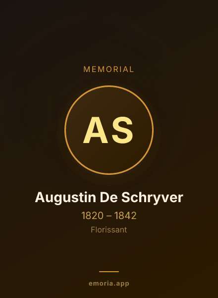 Memorial portrait of Augustin De Schryver
