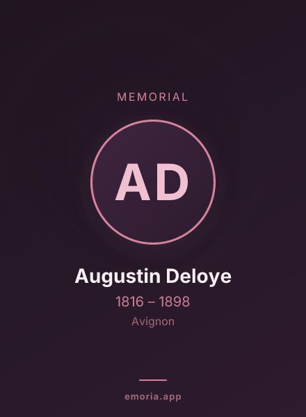 Memorial portrait of Augustin Deloye