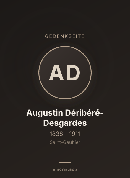 Gedenkportrait von Augustin Déribéré-Desgardes