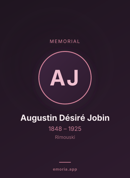 Memorial portrait of Augustin Désiré Jobin