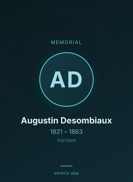 Memorial portrait of Augustin Desombiaux