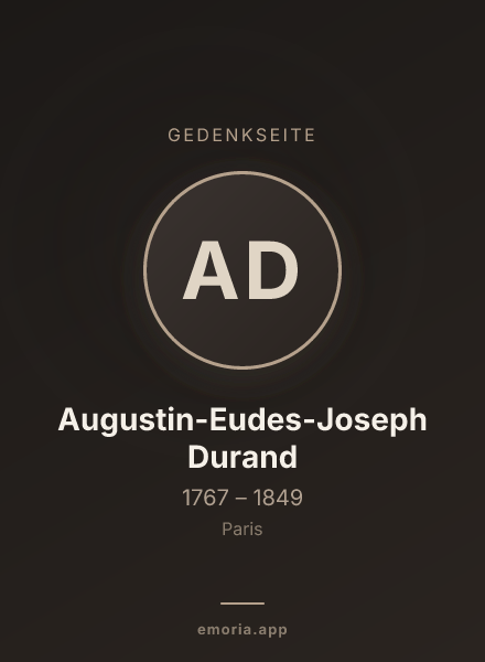 Gedenkportrait von Augustin-Eudes-Joseph Durand