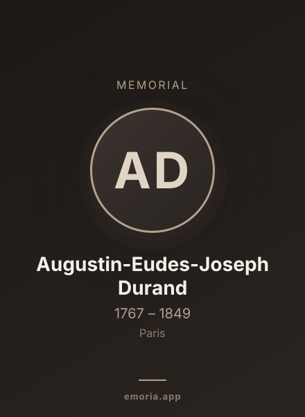 Memorial portrait of Augustin-Eudes-Joseph Durand