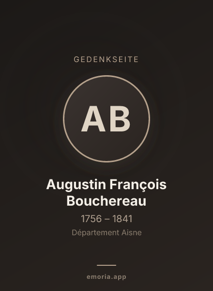 Gedenkportrait von Augustin François Bouchereau
