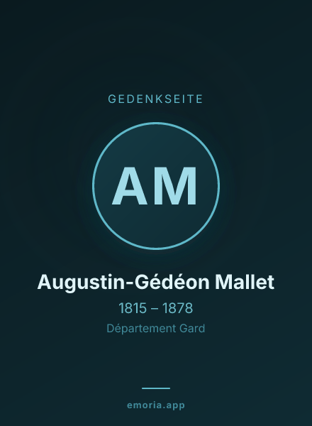 Gedenkportrait von Augustin-Gédéon Mallet