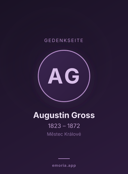Gedenkportrait von Augustin Gross