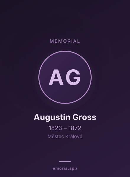 Memorial portrait of Augustin Gross