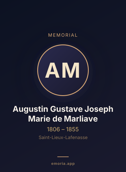 Memorial portrait of Augustin Gustave Joseph Marie de Marliave