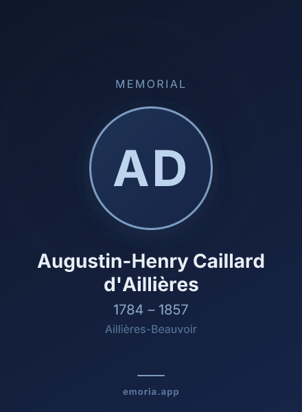 Memorial portrait of Augustin-Henry Caillard d'Aillières