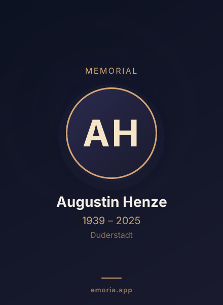 Memorial portrait of Augustin Henze