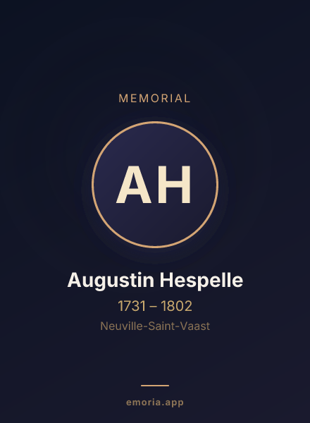 Memorial portrait of Augustin Hespelle