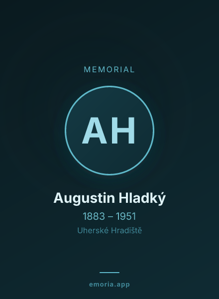 Memorial portrait of Augustin Hladký