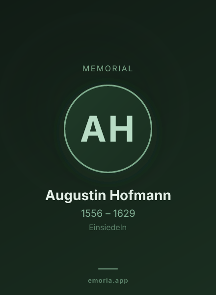 Memorial portrait of Augustin Hofmann
