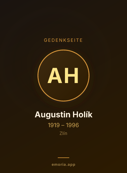 Gedenkportrait von Augustin Holík