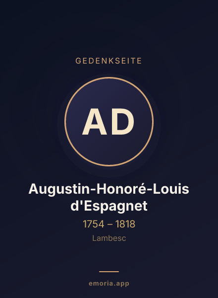 Gedenkportrait von Augustin-Honoré-Louis d'Espagnet