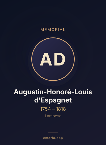 Memorial portrait of Augustin-Honoré-Louis d'Espagnet