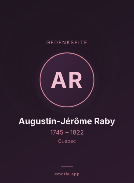 Gedenkportrait von Augustin-Jérôme Raby