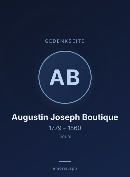 Gedenkportrait von Augustin Joseph Boutique