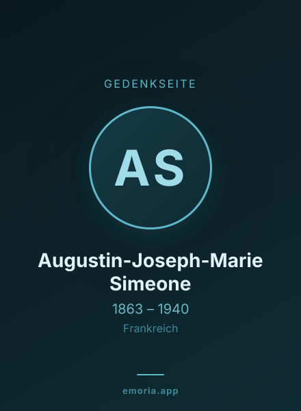 Gedenkportrait von Augustin-Joseph-Marie Simeone