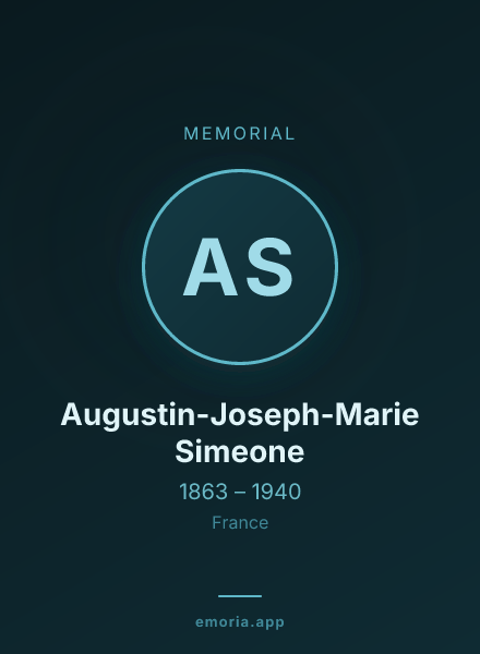 Memorial portrait of Augustin-Joseph-Marie Simeone