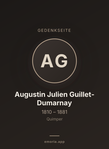 Gedenkportrait von Augustin Julien Guillet-Dumarnay