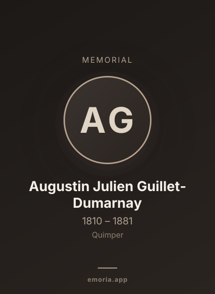 Memorial portrait of Augustin Julien Guillet-Dumarnay