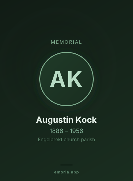 Memorial portrait of Augustin Kock