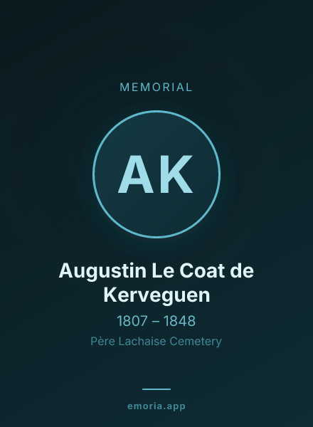 Memorial portrait of Augustin Le Coat de Kerveguen