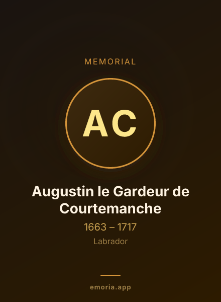 Memorial portrait of Augustin le Gardeur de Courtemanche