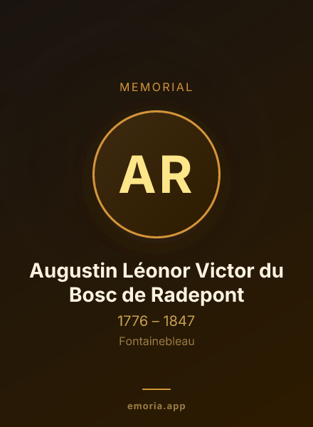 Memorial portrait of Augustin Léonor Victor du Bosc de Radepont