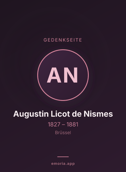 Gedenkportrait von Augustin Licot de Nismes