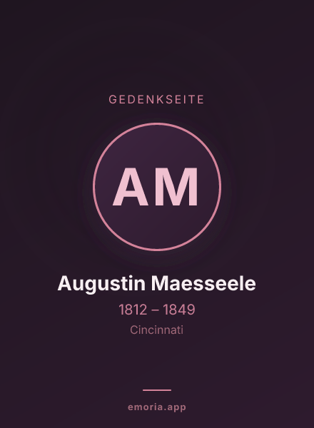 Gedenkportrait von Augustin Maesseele