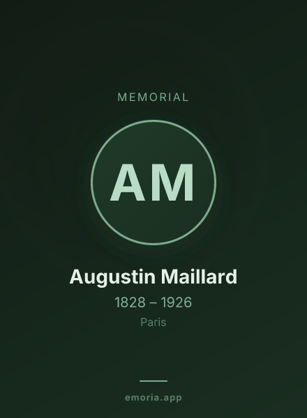 Memorial portrait of Augustin Maillard