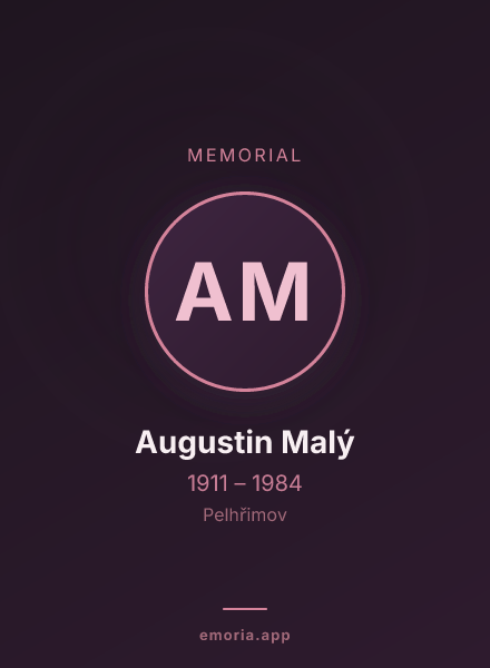 Memorial portrait of Augustin Malý