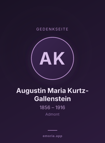 Gedenkportrait von Augustin Maria Kurtz-Gallenstein