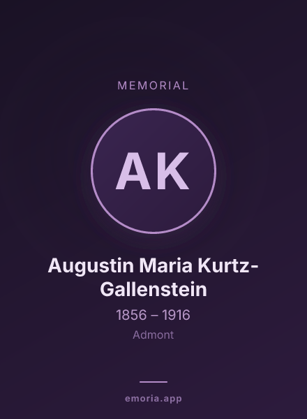 Memorial portrait of Augustin Maria Kurtz-Gallenstein