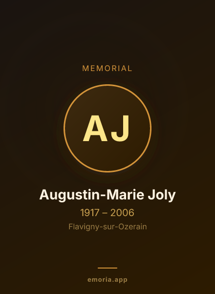 Memorial portrait of Augustin-Marie Joly