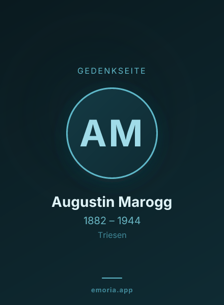 Gedenkportrait von Augustin Marogg