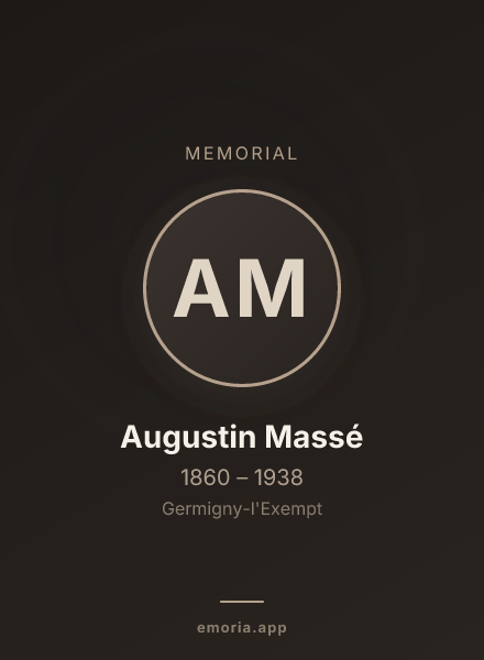 Memorial portrait of Augustin Massé