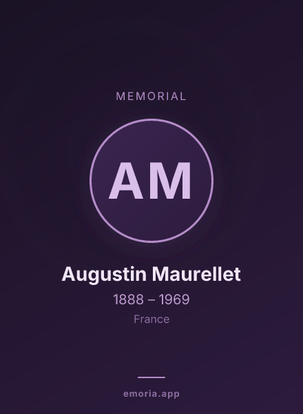 Memorial portrait of Augustin Maurellet