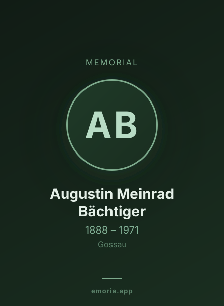 Memorial portrait of Augustin Meinrad Bächtiger