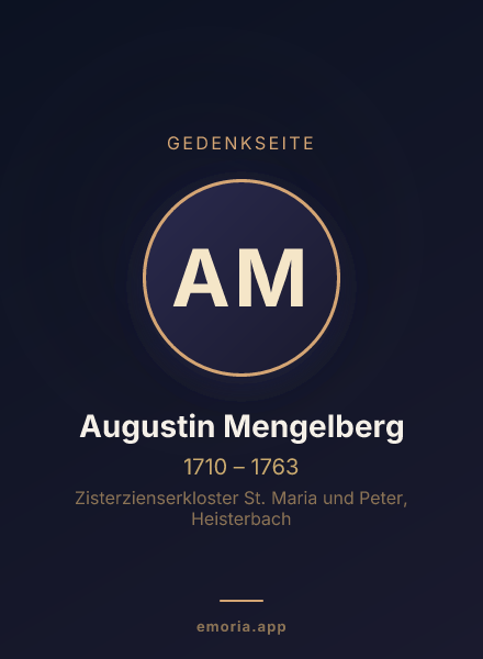 Gedenkportrait von Augustin Mengelberg