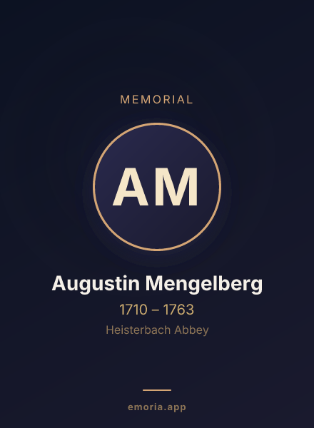 Memorial portrait of Augustin Mengelberg