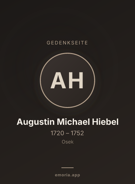 Gedenkportrait von Augustin Michael Hiebel