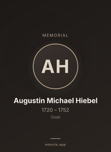 Memorial portrait of Augustin Michael Hiebel