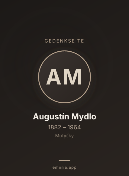 Gedenkportrait von Augustín Mydlo