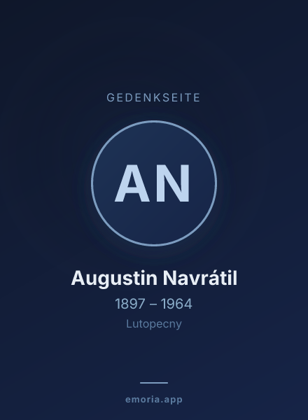 Gedenkportrait von Augustin Navrátil