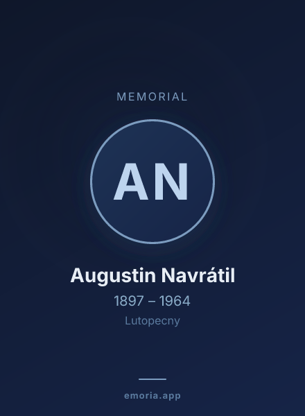 Memorial portrait of Augustin Navrátil