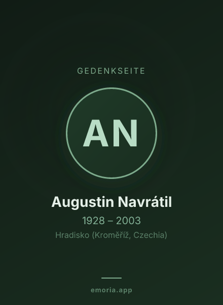 Gedenkportrait von Augustin Navrátil