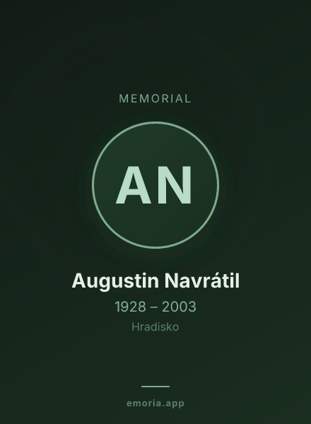 Memorial portrait of Augustin Navrátil